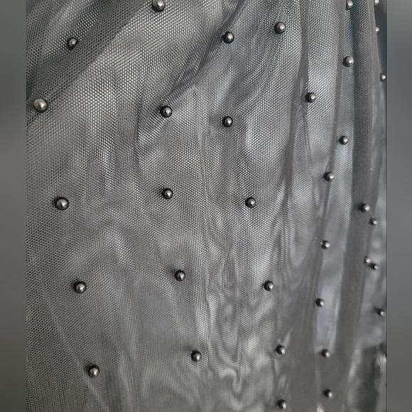 NWT Rare Deadstock Victoria's Secret Beaded Sheer Tulle Sexy Leather Midi Skirt - Picture 8 of 16